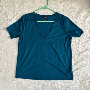 Express Deep Teal Short Sleeve Top